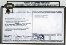 KALİTE BELGELERİ - Güler Anahtar