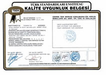 KALİTE BELGELERİ - Güler Anahtar